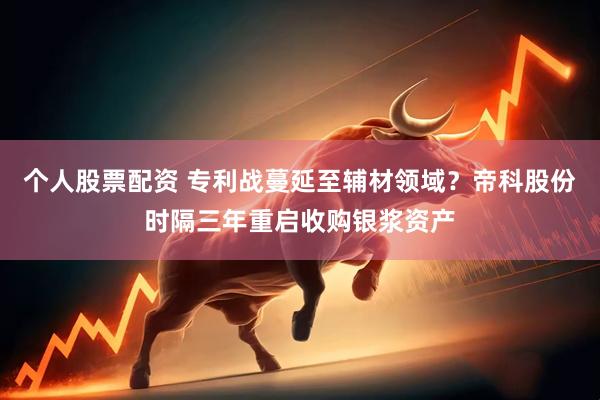 个人股票配资 专利战蔓延至辅材领域？帝科股份时隔三年重启收购银浆资产