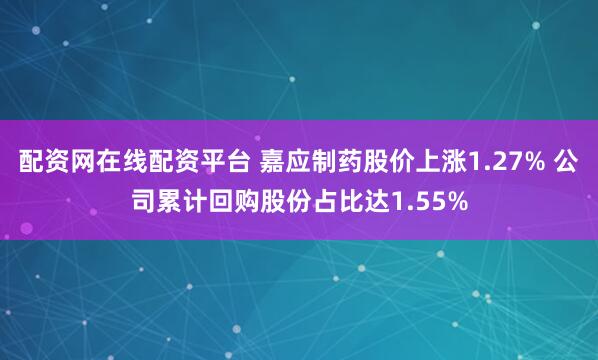 配资网在线配资平台 嘉应制药股价上涨1.27% 公司累计回购股份占比达1.55%